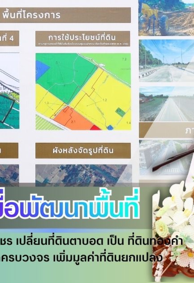 กำแพงเพชร-มท.3 จับมือ ชาวกำแพงเพชร เปลี่ยน ที่ดินตาบอด เป็น ที่ดินทองคำ พัฒนาถนน-สาธารณูปโภคครบวงจร เพิ่มมูลค่าที่ดินยกแปลง