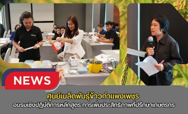 กำแพงเพชร-ศูนย์เมล็ดพันธุ์ข้าวกำแพงเพชร อบรมเชิงปฏิบัติการหลักสูตร การเพิ่มประสิทธิภาพที่ปรึกษาเกษตรกรสำหรับระบบควบคุมภายใน