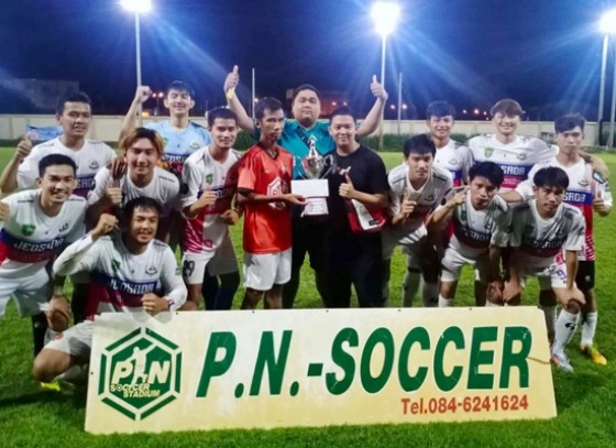 กำแพงเพชร-PN SOCCER จัดการแข่งขันกีฬาฟุตบอล 7 คน เพื่อเป็นการส่งเสริมการใช้เวลาว่างให้เป็นประโยชน์ ด้วยการออกกำลังกาย ภายใต้มาตราการ New Normal