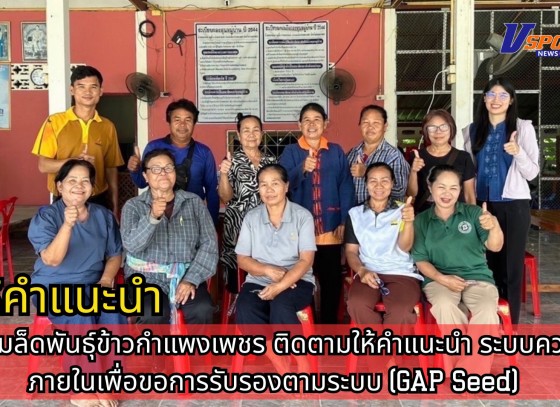 กำแพงเพชร-ศูนย์เมล็ดพันธุ์ข้าวกำแพงเพชร ติดตามให้คำแนะนำ ระบบควบคุมภายในเพื่อขอการรับรองตามระบบ (GAP Seed)