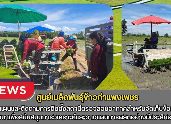 กำแพงเพชร-ศูนย์เมล็ดพันธุ์ข้าวกำแพงเพชร วางแผนและติดตามการติดตั้งสถานีตรวจสอบอากาศสำหรับจัดเก็บข้อมูลในแปลงนา