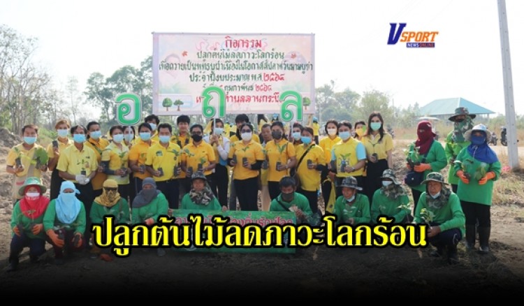 กำแพงเพชร-เทศบาลตําบลลานกระบือ ปลูกต้นไม้ลดภาวะโลกร้อน เพื่อถวายเป็นพุทธบูชา เนื่องในโอกาสสัปดาห์วันมาฆบูชาประจำปีงบประมาณ พ.ศ. 2564