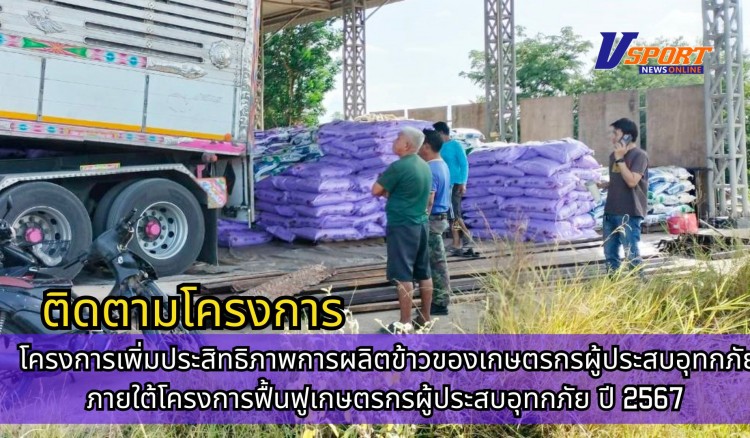 กำแพงเพชร-ศูนย์เมล็ดพันธุ์ข้าวกำแพงเพชร ติดตามโครงการเพิ่มประสิทธิภาพการผลิตข้าวของเกษตรกรผู้ประสบอุทกภัยภายใต้โครงการฟื้นฟูเกษตรกรผู้ประสบอุทกภัย ปี 2567