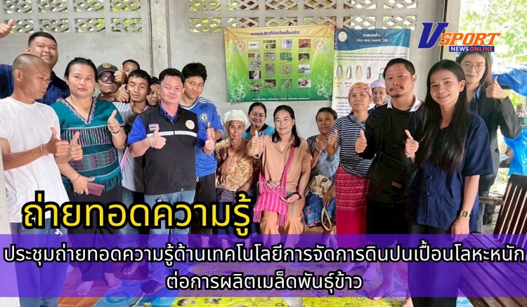 กำแพงเพชร-ศูนย์เมล็ดพันธุ์ข้าวกำแพงเพชร ประชุมถ่ายทอดความรู้ด้านเทคโนโลยีการจัดการดินปนเปื้อนโลหะหนักต่อการผลิตเมล็ดพันธุ์ข้าว