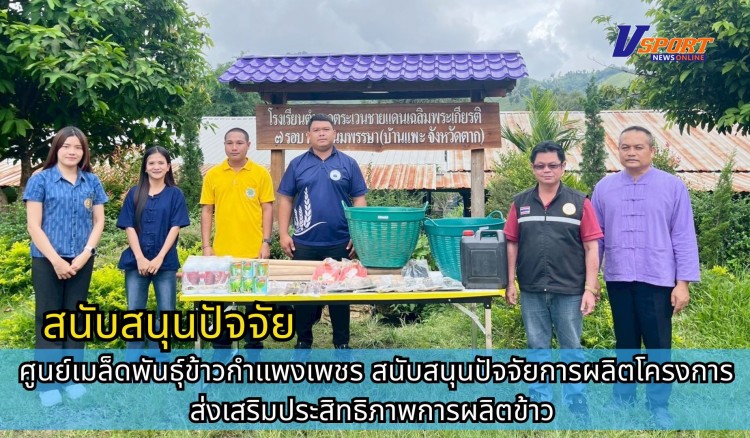 กำแพงเพชร-ศูนย์เมล็ดพันธุ์ข้าวกำแพงเพชร สนับสนุนปัจจัยการผลิตโครงการส่งเสริมประสิทธิภาพการผลิตข้าว