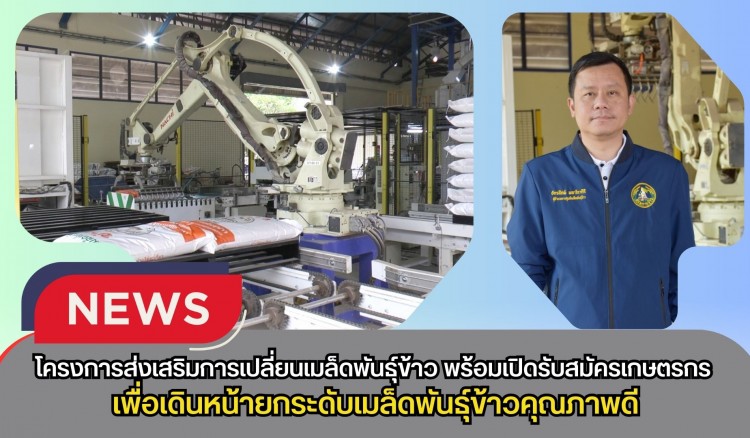 กำแพงเพชร-ศูนย์เมล็ดพันธุ์ข้าวกำแพงเพชร จัดโครงการส่งเสริมการเปลี่ยนเมล็ดพันธุ์ข้าว พร้อมเปิดรับสมัครเกษตรกร เพื่อเดินหน้ายกระดับเมล็ดพันธุ์ข้าวคุณภาพดี