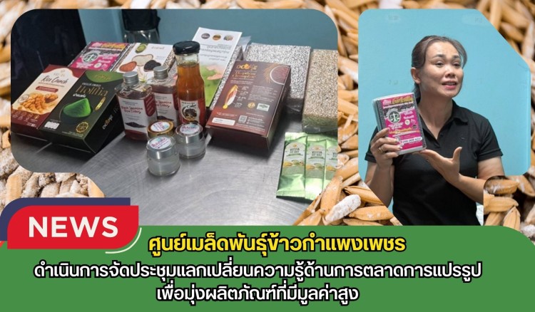 กำแพงเพชร-ศูนย์เมล็ดพันธุ์ข้าวกำแพงเพชร ดำเนินการจัดประชุมแลกเปลี่ยนความรู้ด้านการตลาดการแปรรูปเพื่อมุ่งผลิตภัณฑ์ที่มีมูลค่าสูง