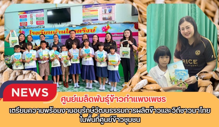 กำแพงเพชร-ศูนย์เมล็ดพันธุ์ข้าวกำแพงเพชร เตรียมความพร้อมงานอนุรักษ์วัฒนธรรมการผลิตข้าวและวิถีชาวนาไทยในพื้นที่ศูนย์ข้าวชุมชน