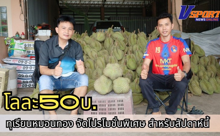 กำแพงเพชร-ทุเรียนหมอนทองขายกิโลกรัมละ 50 ถึง 89 บาท โปรโมชั่นพิเศษสำหรับสัปดาห์นี้ ณ สวนทุเรียนสุขนาบูรณ์กำแพงเพชร